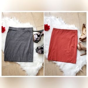2 Forever 21 Skirts (Pink and Gray)